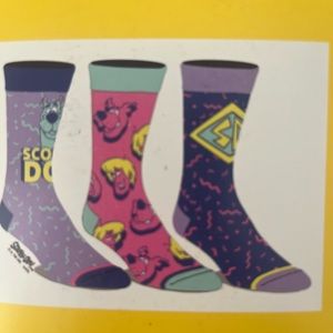 Scooby Doo Men’s Crew Socks 3 Pairs New In Box Bioworld